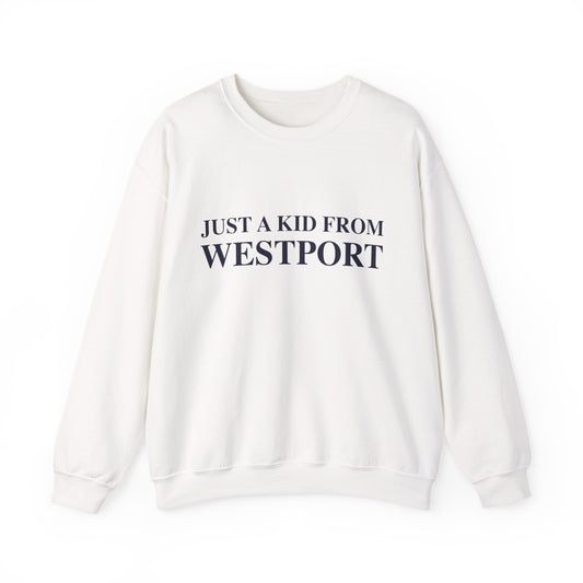 Just a kid from Westport Unisex Heavy Blend™ Crewneck Sweatshirt
