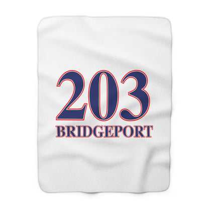 203 Bridgeport Red White & Blue Sherpa Fleece Blanket