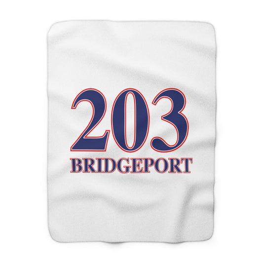 203 Bridgeport Red White & Blue Sherpa Fleece Blanket