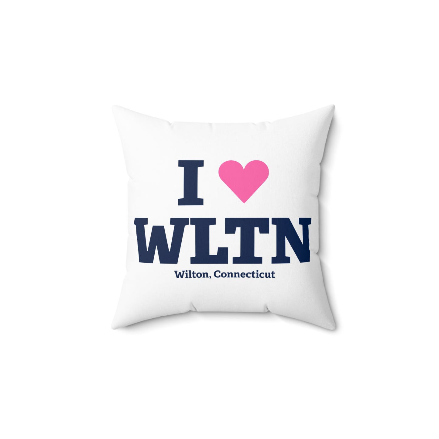 I Heart WLTN Spun Polyester Square Pillow