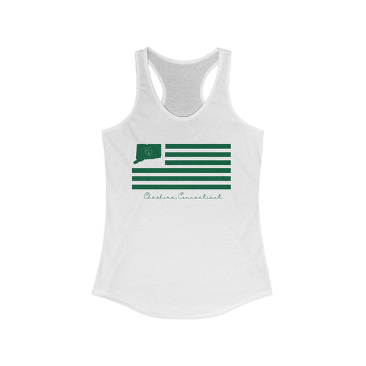 Cheshire Connecticut St Patrick’s Day Flag Women's Ideal Racerback Tank Top