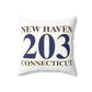 New Haven 203 Connecticut Polyester Square Pillow