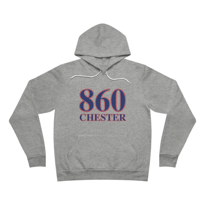 860 Chester Red White & Blue Unisex Sponge Fleece Pullover Hoodie