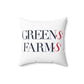 41 Tilt Greens Farms Spun Polyester Square Pillow