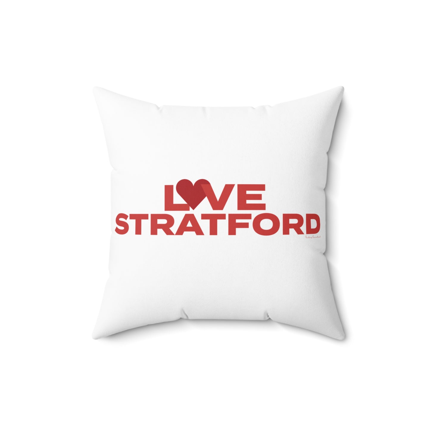 Love Stratford Spun Polyester Square Pillow