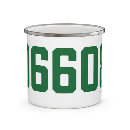 06608 Bridgeport Connecticut Zip Code Enamel Camping Mug