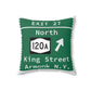 Vintage Merritt Parkway Exit 27 Sign Spun Polyester Square Pillow
