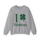 I Clover Weston (Green) Unisex Heavy Blend™ Crewneck Sweatshirt