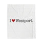 I Heart Westport. Velveteen Plush Blanket
