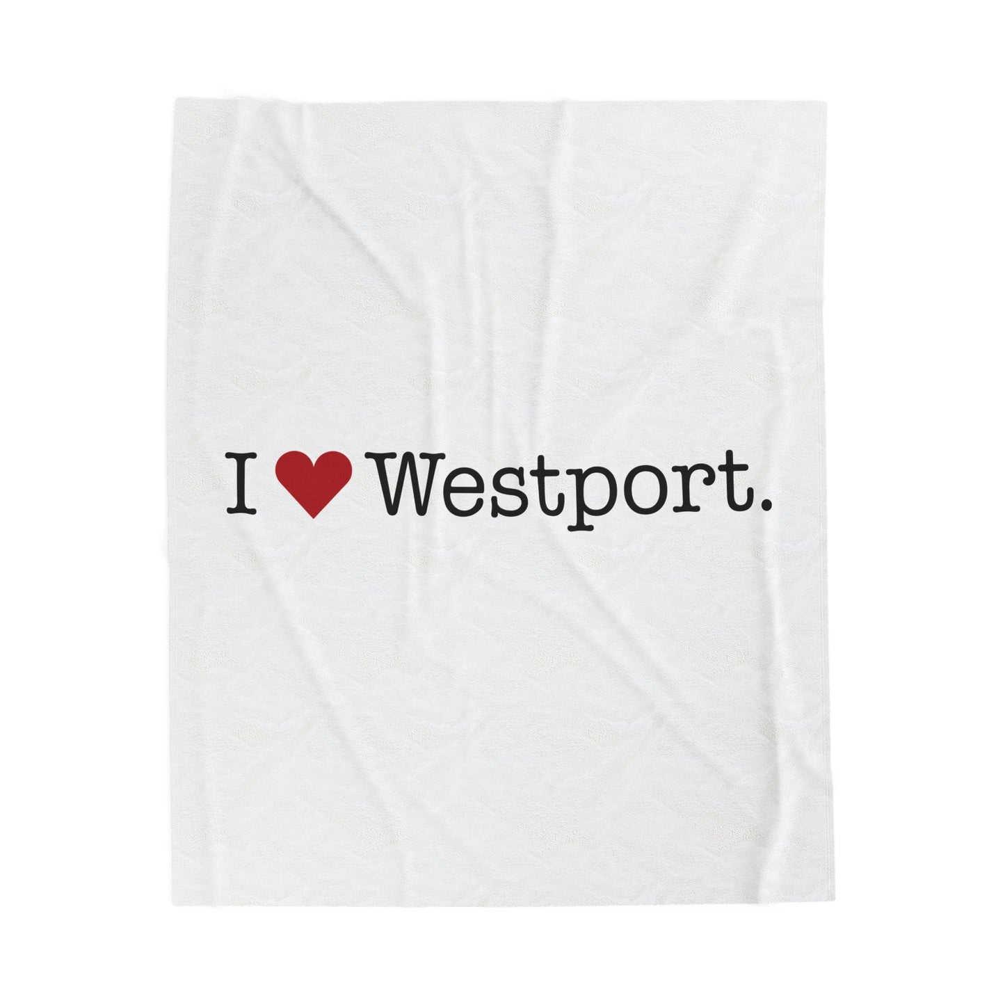 I Heart Westport. Velveteen Plush Blanket
