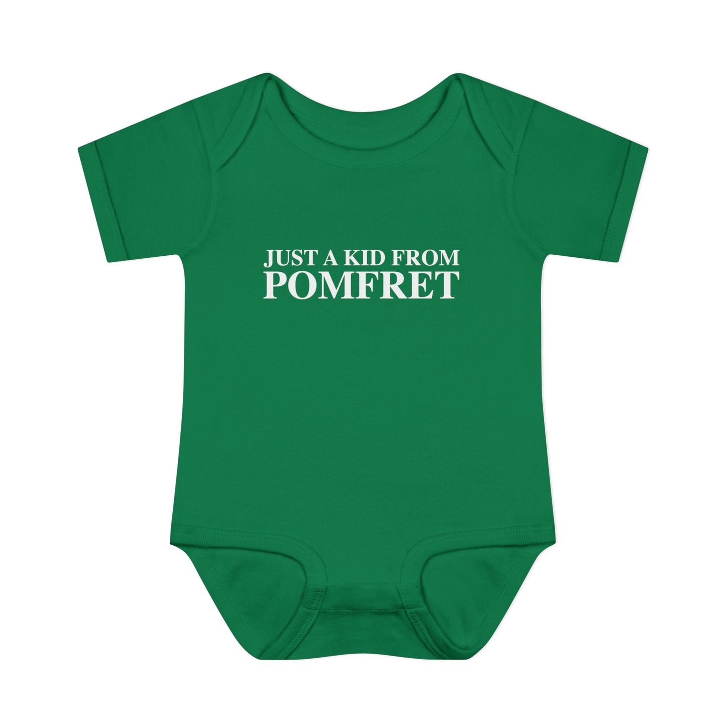 Just a kid from Pomfret Infant Baby Rib Bodysuit