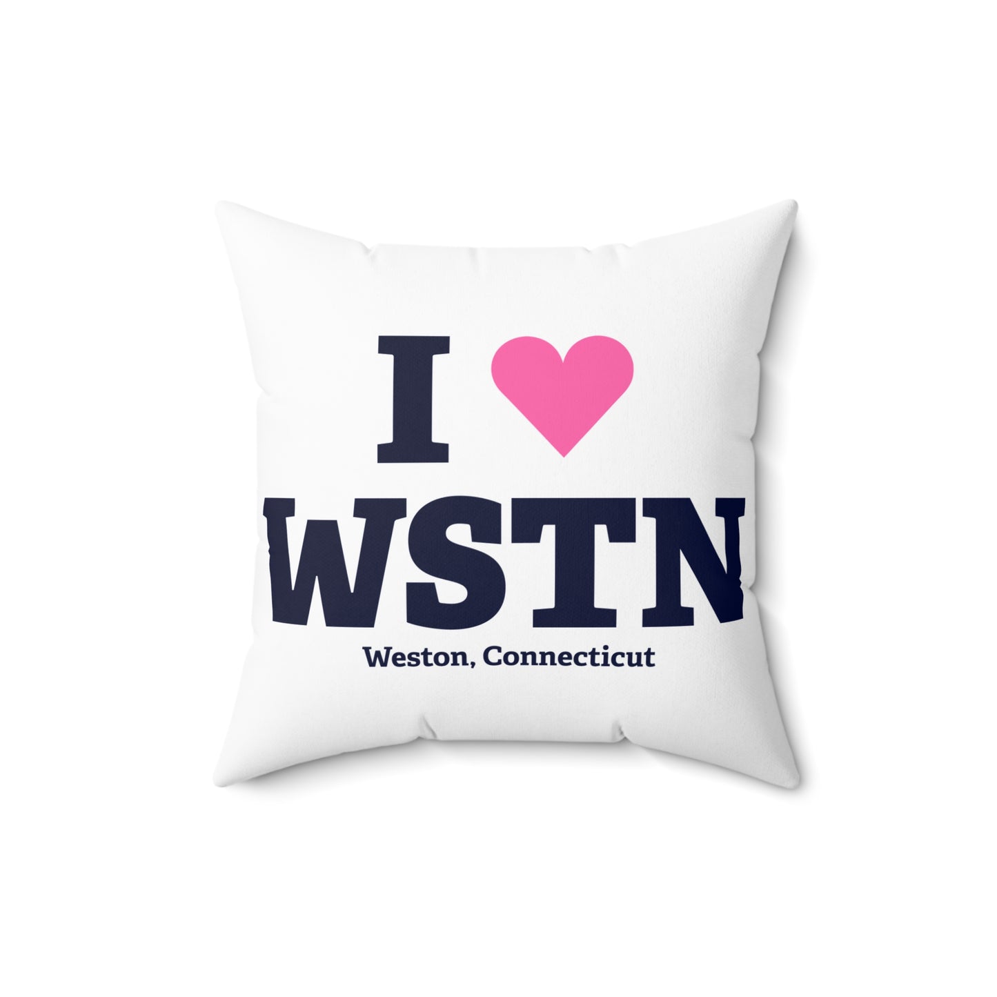 I Heart WSTN Spun Polyester Square Pillow