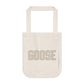 Goose Zip Code - Cream & Purple Organic Canvas Tote Bag