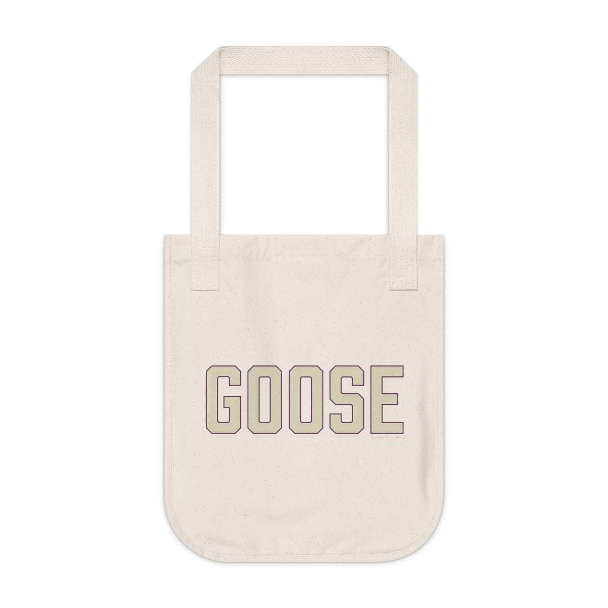 Goose Zip Code - Cream & Purple Organic Canvas Tote Bag