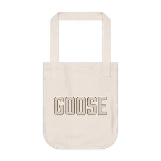 Goose Zip Code - Cream & Purple Organic Canvas Tote Bag