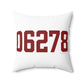 06278 Ashford Connecticut Zip Code Spun Polyester Square Pillow