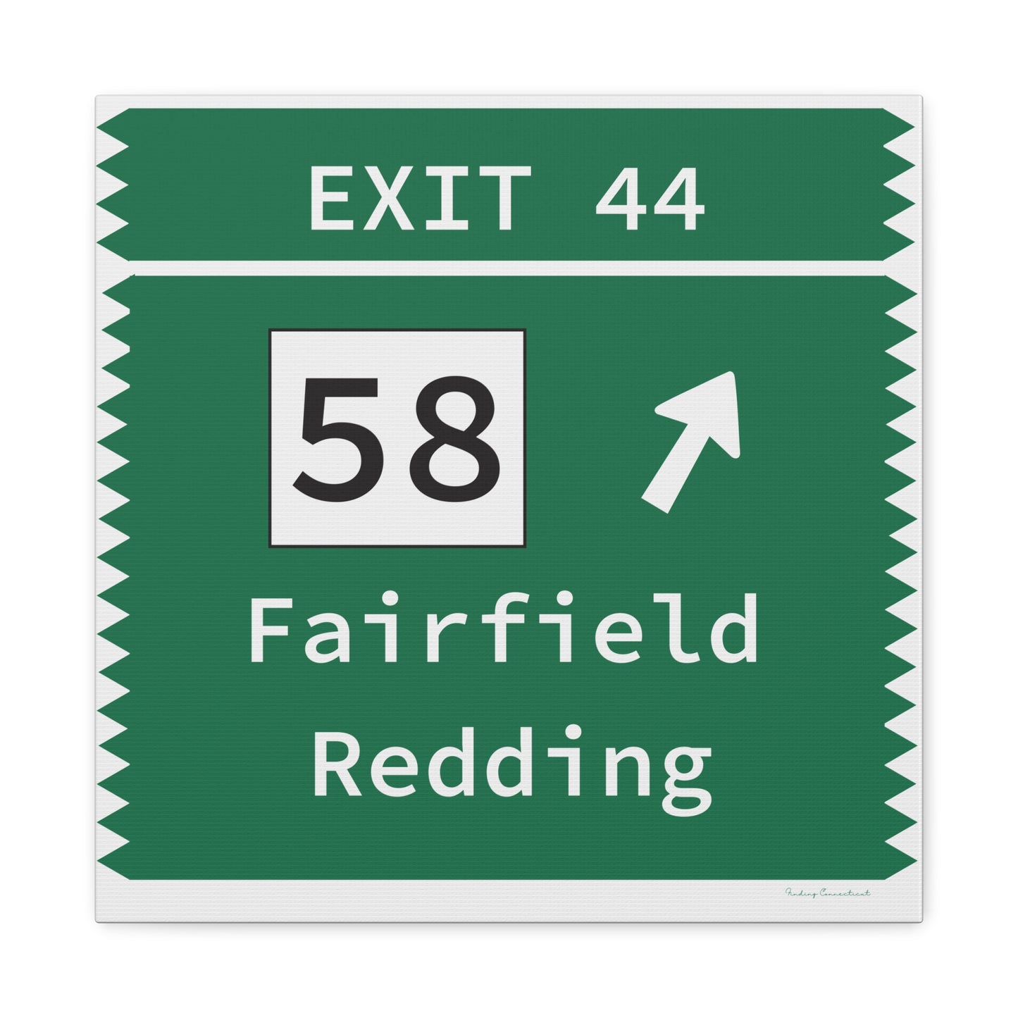 Vintage Merritt Parkway Exit 44 Sign Matte Canvas, Stretched, 1.25"