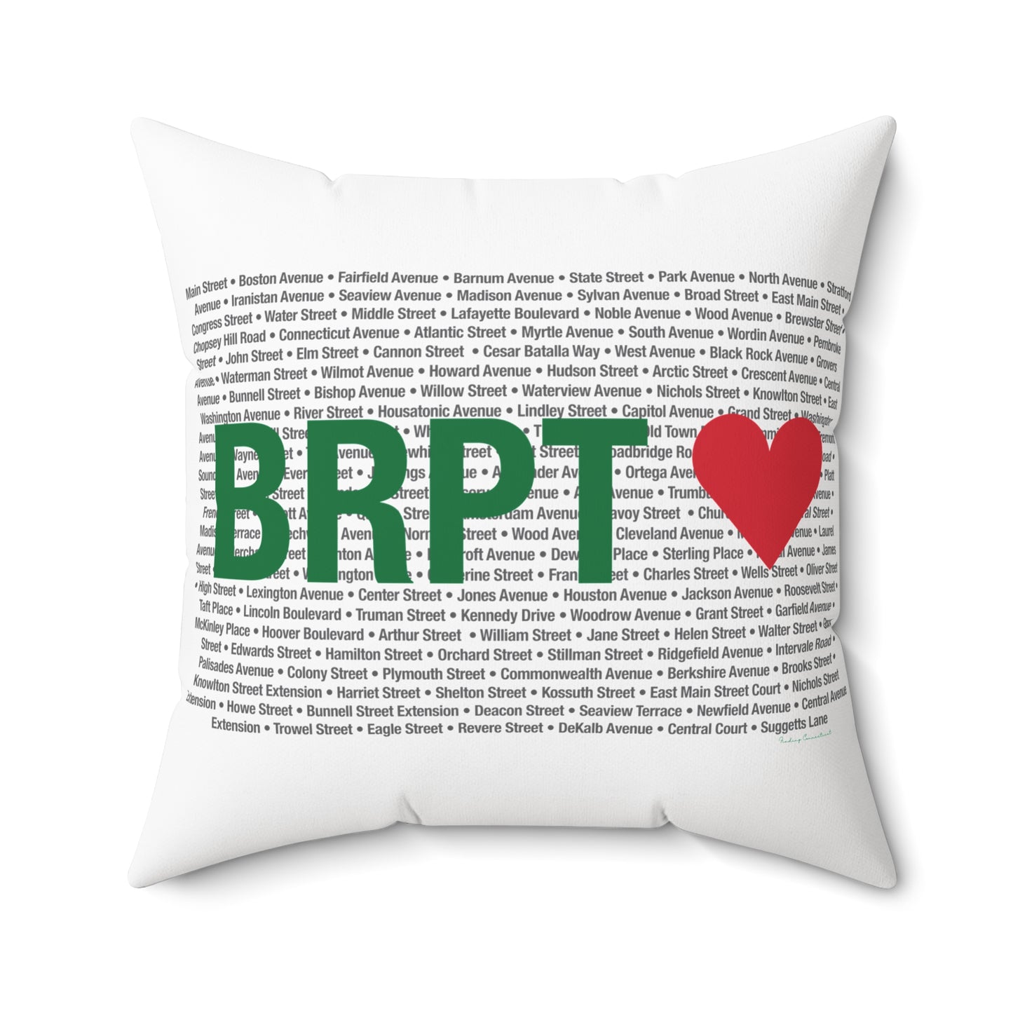 Bridgeport Love Spun Polyester Square Pillow