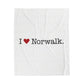 I Heart Norwalk. Velveteen Plush Blanket