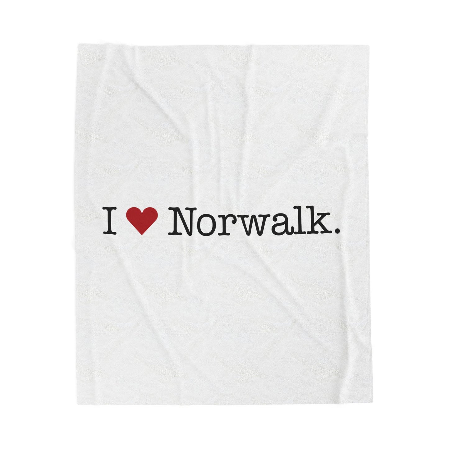 I Heart Norwalk. Velveteen Plush Blanket