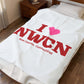 I Heart NWCN Velveteen Plush Blanket