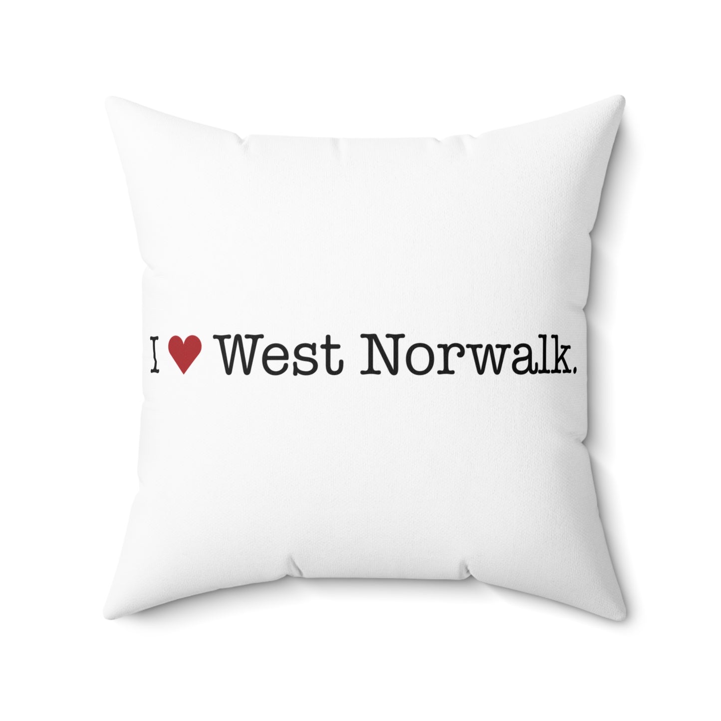 I Heart West Norwalk. Spun Polyester Square Pillow