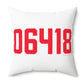 06418 Derby Connecticut Zip Code Polyester Square Pillow