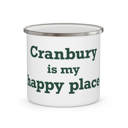 Cranbury is My Happy Place Enamel Camping Mug