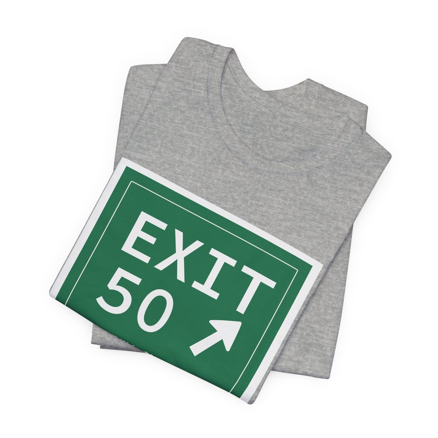 Vintage Exit 50  Merritt Parkway Sign Unisex Jersey Short Sleeve T-Shirt