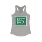 Vintage Exit 64 WCP Sign Women's Ideal Racerback Tank Top