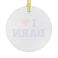 I Heart DARN Glass Ornaments