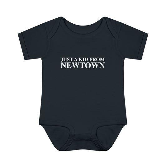 Just a kid from Newtown Infant Baby Rib Bodysuit