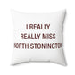 I Really Really Miss North Stonington Polyester Square Pillow