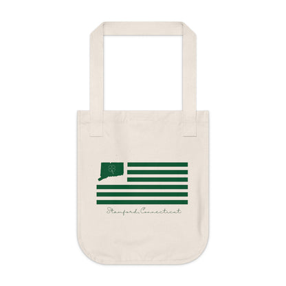 Stamford Connecticut St Patrick’s Day Flag Organic Canvas Tote Bag