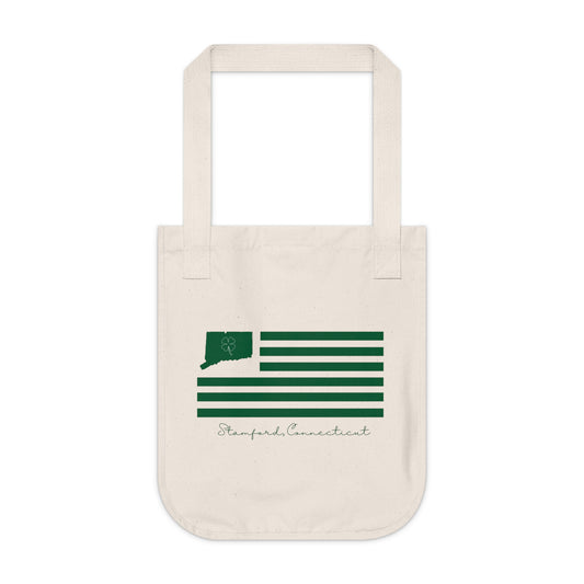 Stamford Connecticut St Patrick’s Day Flag Organic Canvas Tote Bag