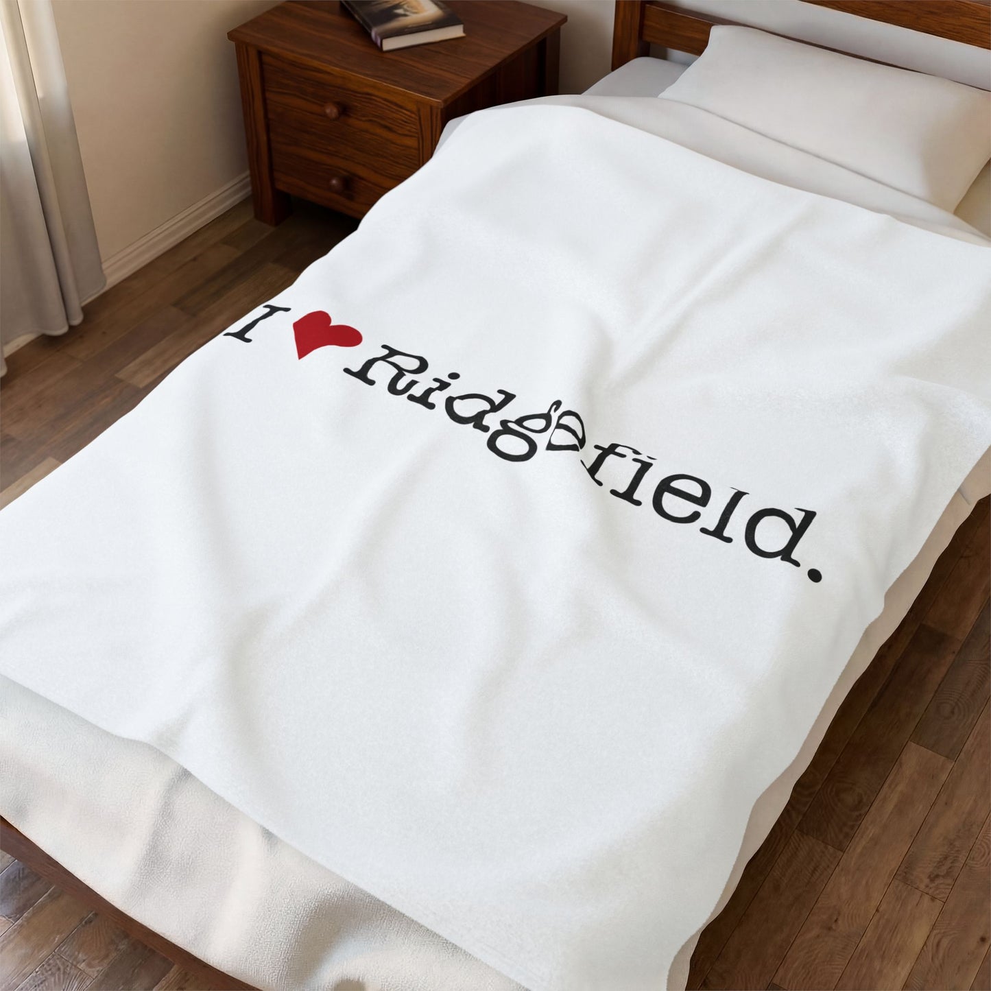 I Heart Ridgefield. Velveteen Plush Blanket