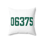 06375 New London Connecticut Zip Code Spun Polyester Square Pillow