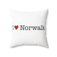 I Heart Norwalk. Spun Polyester Square Pillow