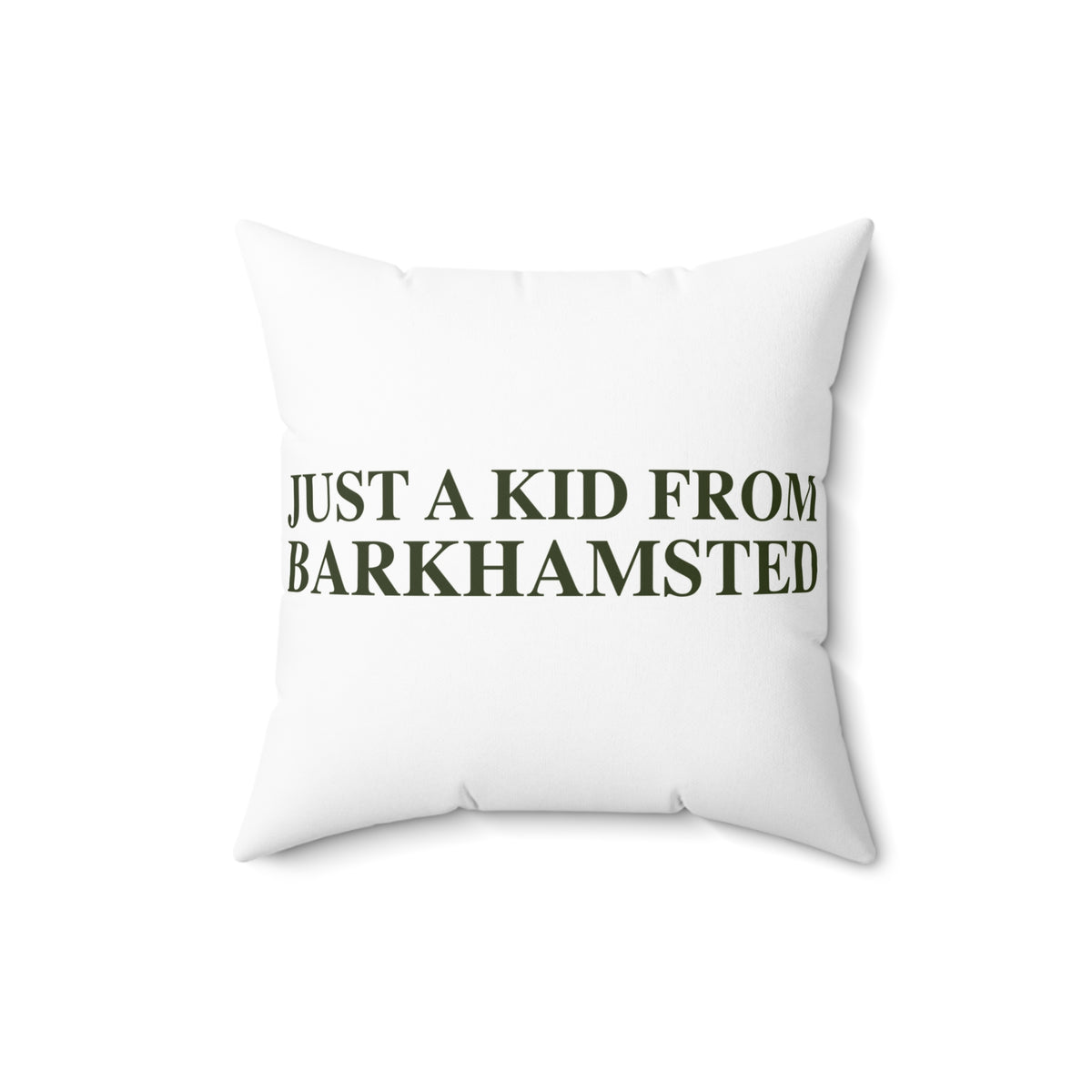 Just a kid from Barkhamsted Polyester Square Pillow