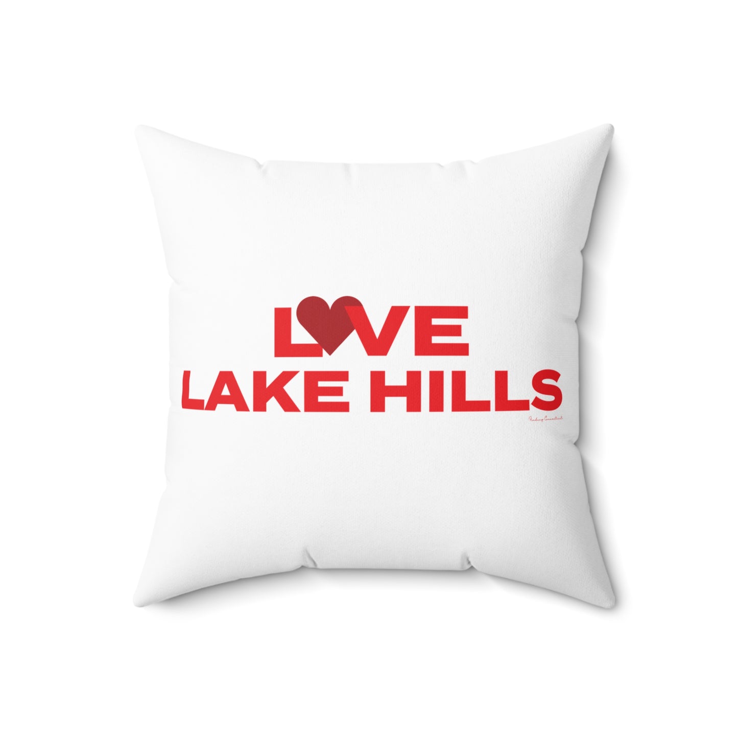 Love Lake Hills Spun Polyester Square Pillow