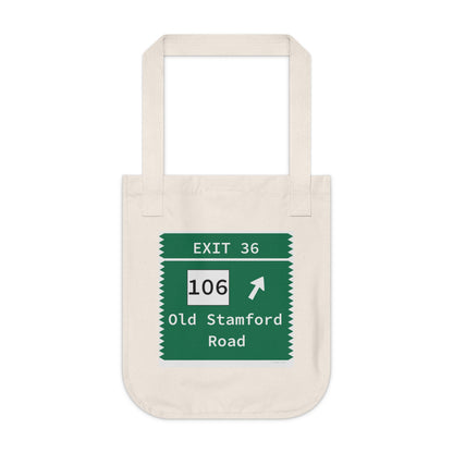 Vintage Merritt Parkway Exit 36 Sign Organic Canvas Tote Bag