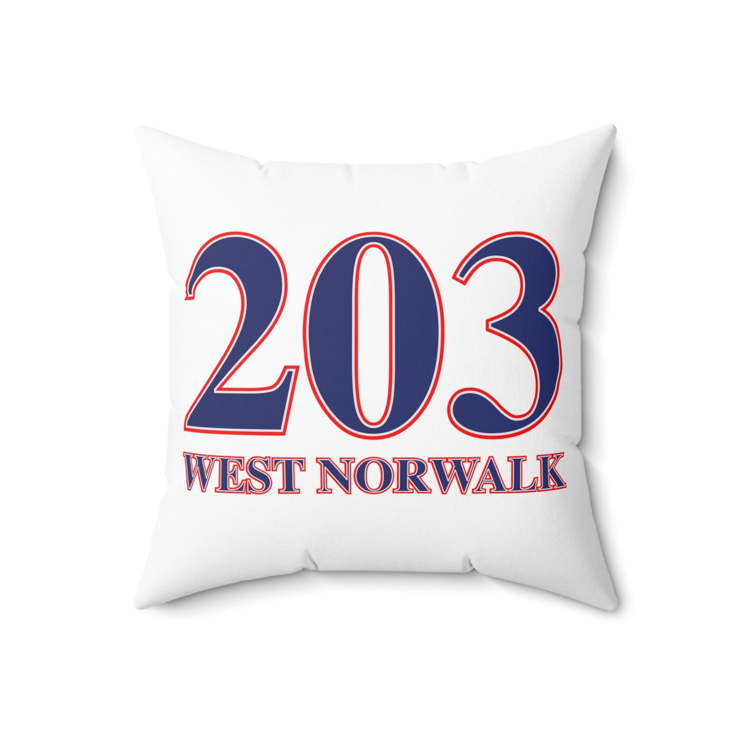 203 West Norwalk, Red, White & Blue Spun Polyester Square Pillow