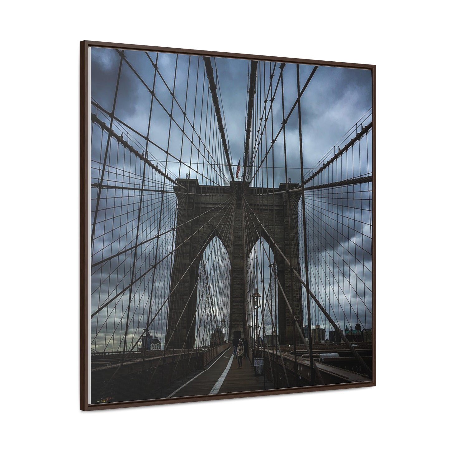 In the middle of the bridge Gallery Canvas Wraps, Square Frame