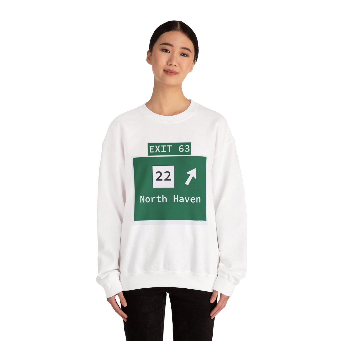 Vintage WCP Exit 63 Sign Unisex Heavy Blend™ Crewneck Sweatshirt