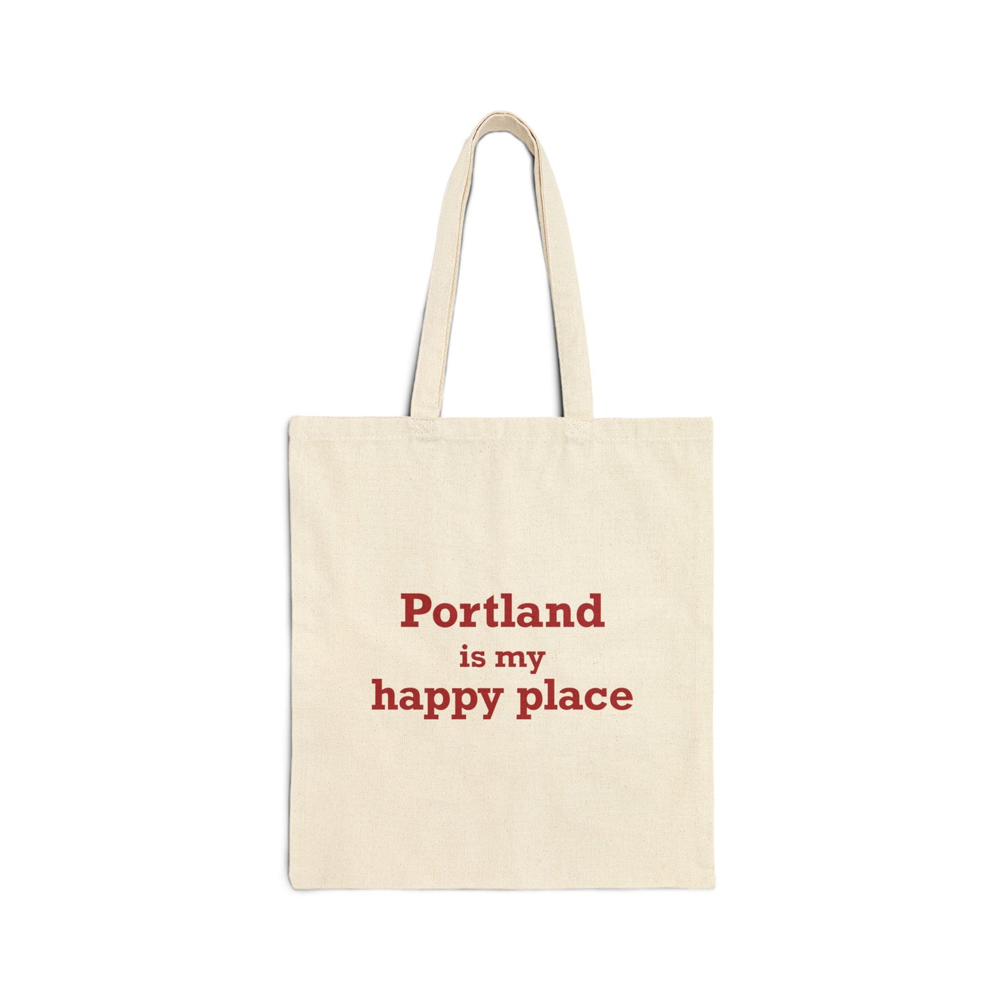 Portland is My Happy Place Cotton Canvas Tote Bag