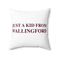 Just a kid from Wallingford Polyester Square Pillow