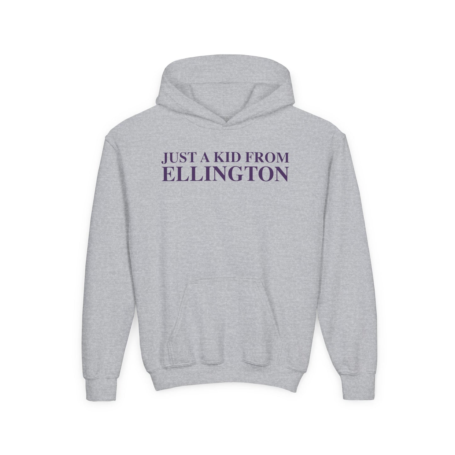 Just a kid from Ellington Youth Heavy Blend Hooded Sweatshirt