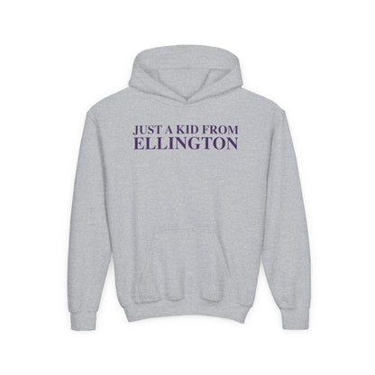 Just a kid from Ellington Youth Heavy Blend Hooded Sweatshirt
