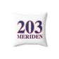 203 Meriden Red White & Blue Spun Polyester Square Pillow