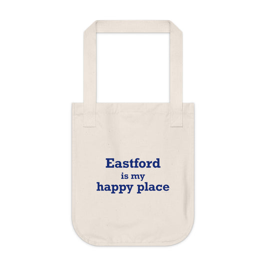 Eastford is My Happy Place Organic Canvas Tote Bag